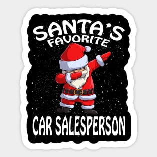 Santas Favorite Car Salesperson Christmas Sticker